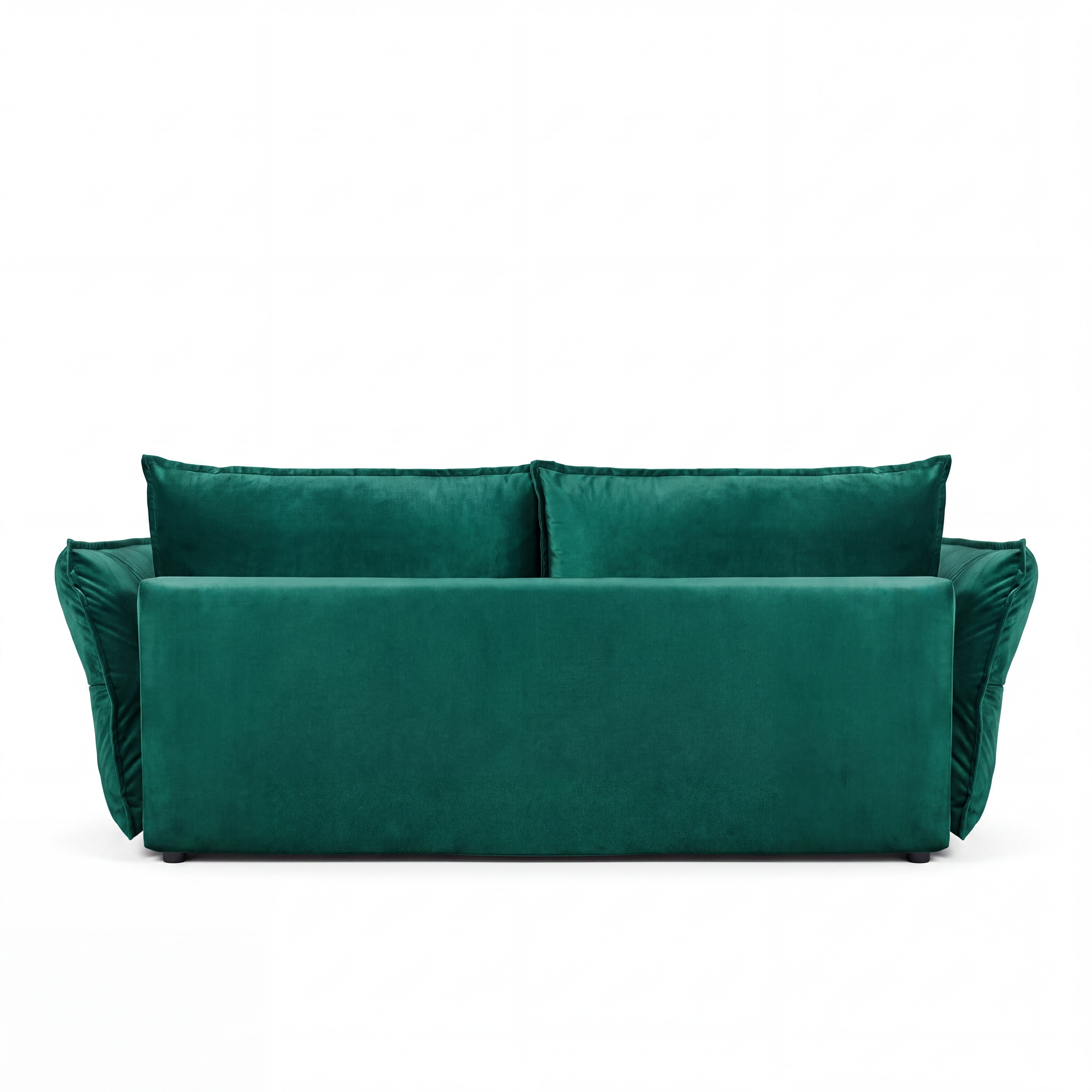 canape droit convertible 3 places velours verduro vert