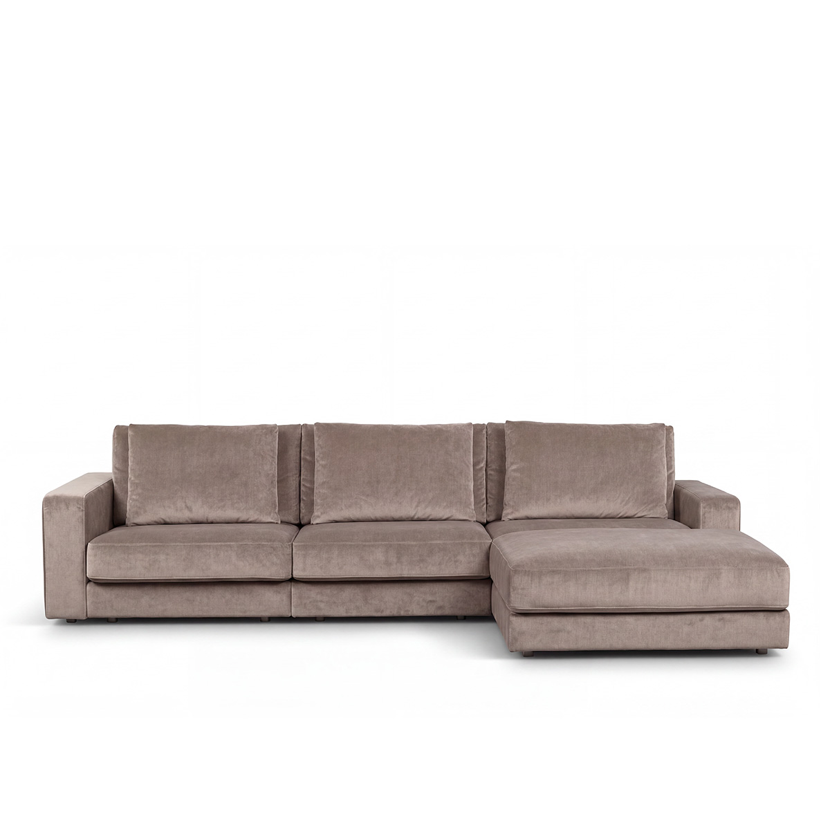 canape d angle 5 places velours venezia beige