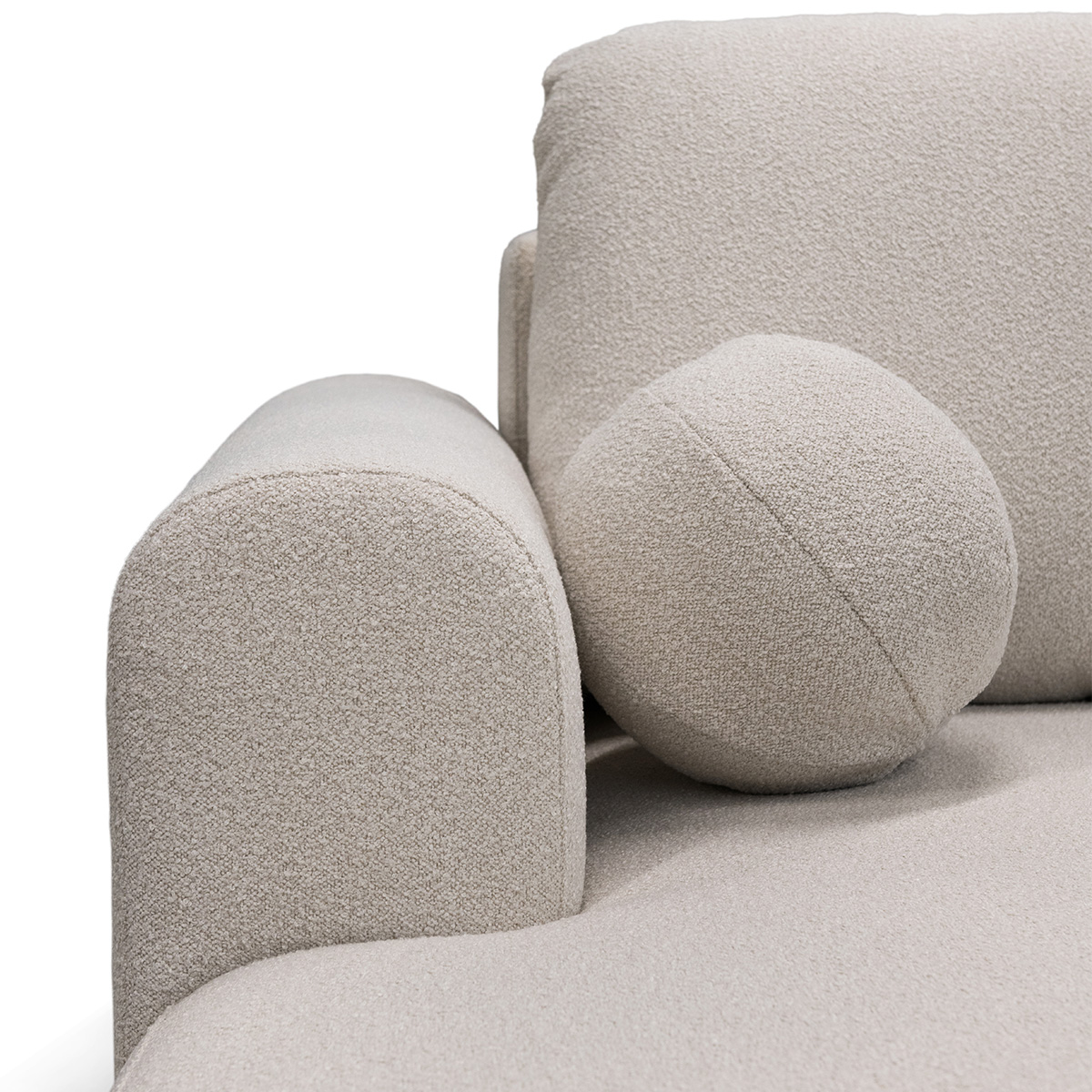 canape d angle convertible 4 places bouclette molino ecru