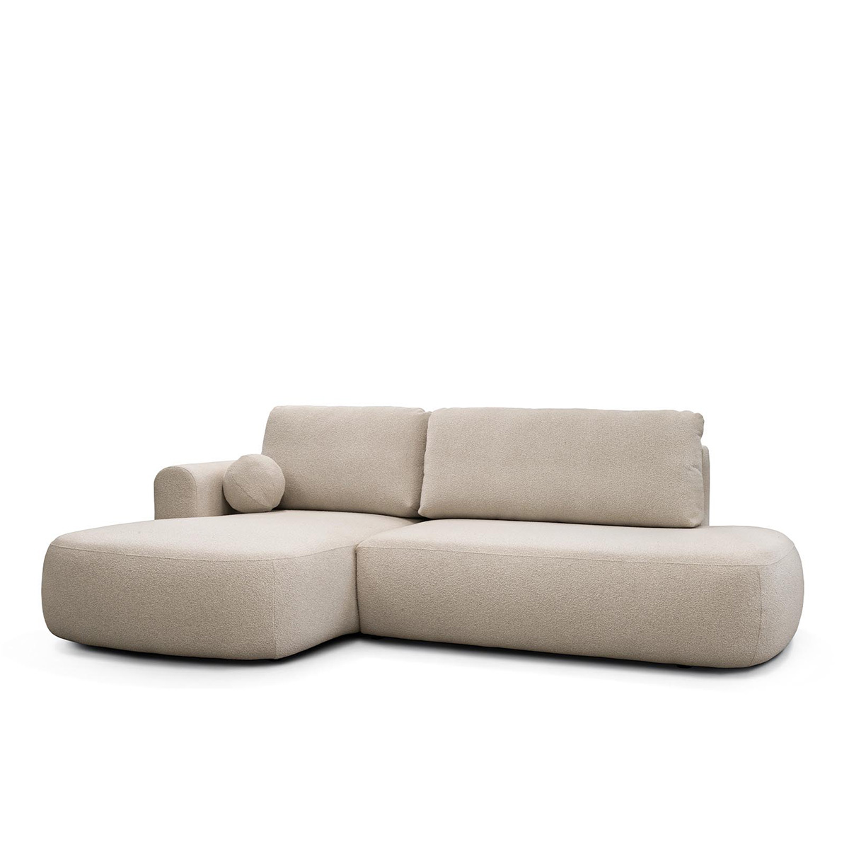 canape d angle convertible 4 places bouclette molino beige