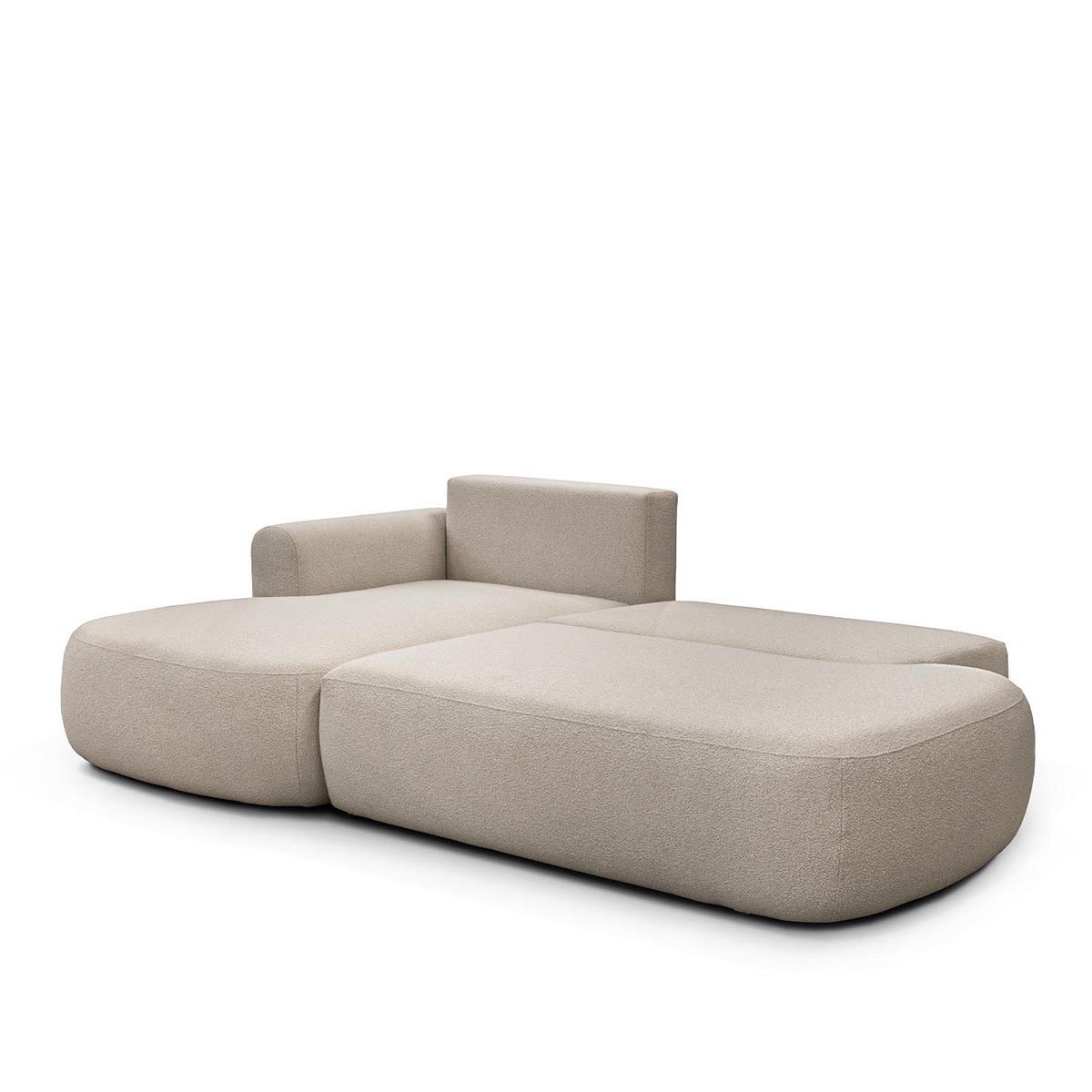canape d angle convertible 4 places bouclette molino beige