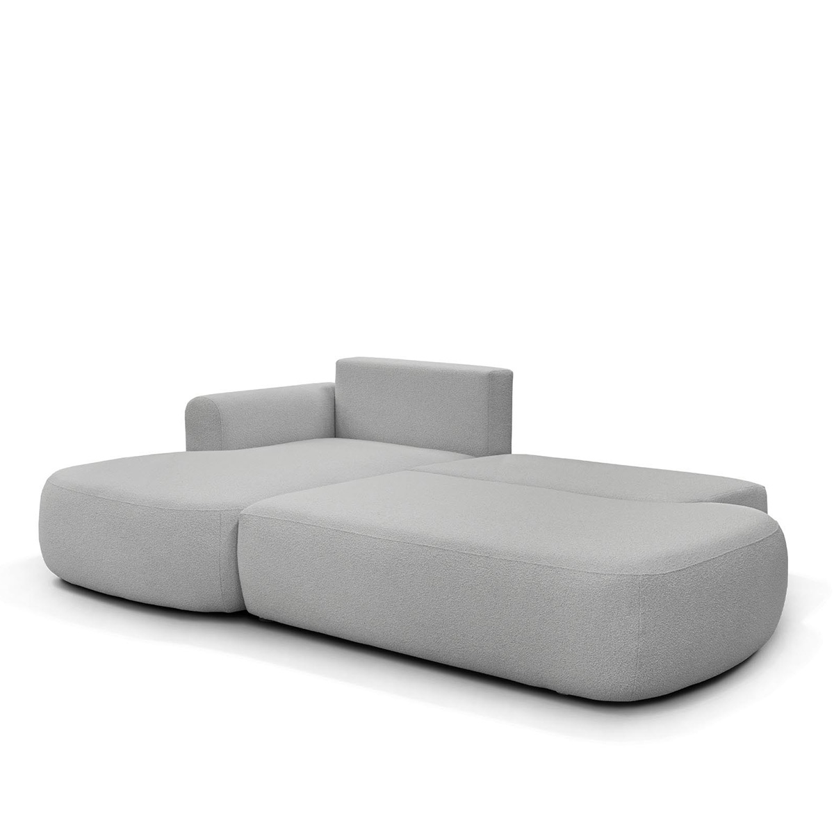 canape d angle convertible 4 places bouclette molino gris