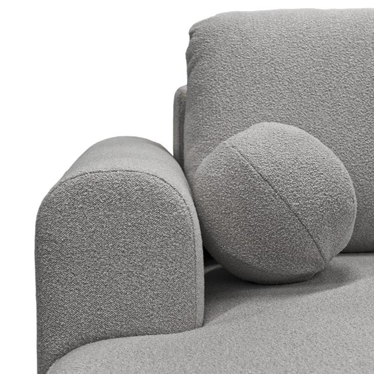 canape d angle convertible 4 places bouclette molino gris