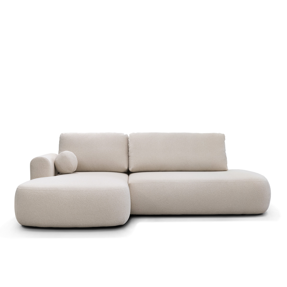 canape d angle convertible 4 places bouclette molino ecru