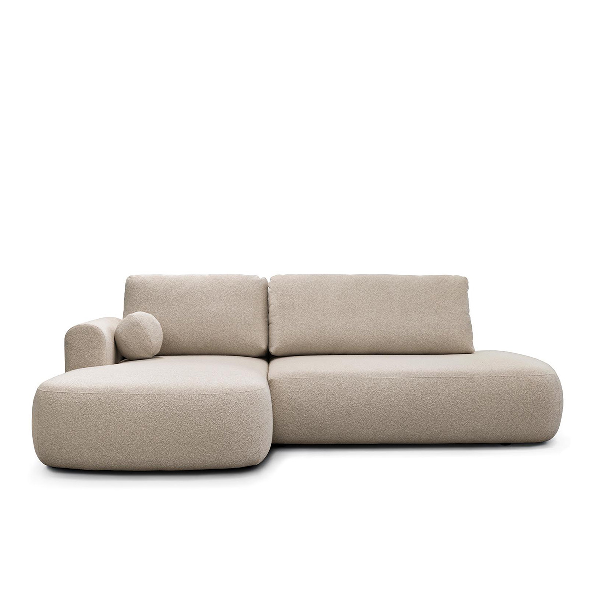 canape d angle convertible 4 places bouclette molino beige
