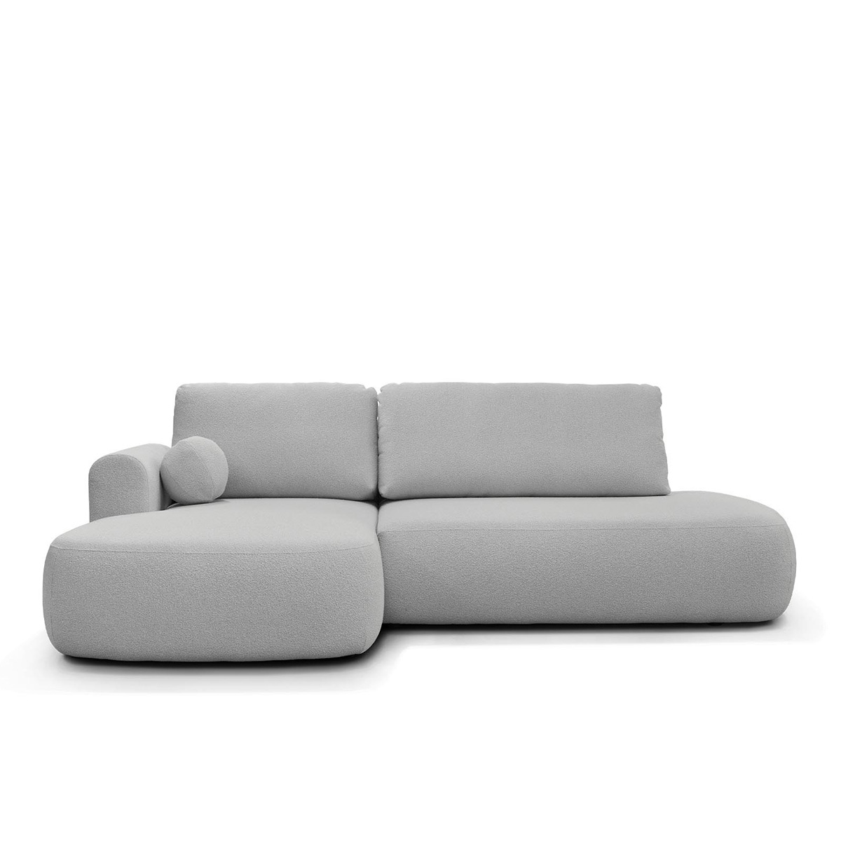 canape d angle convertible 4 places bouclette molino gris