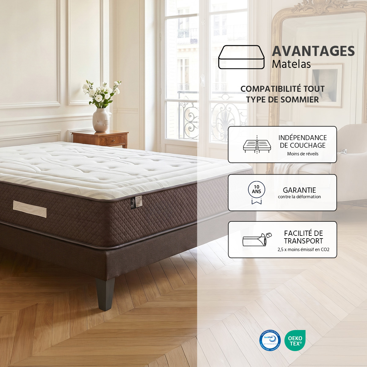 matelas hybride 30 cm privilege