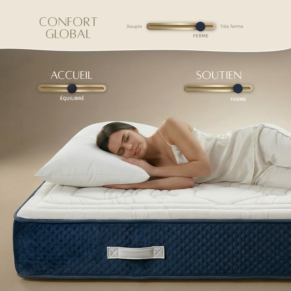 matelas ressorts ensaches et memoire de forme 28 cm dolce vita