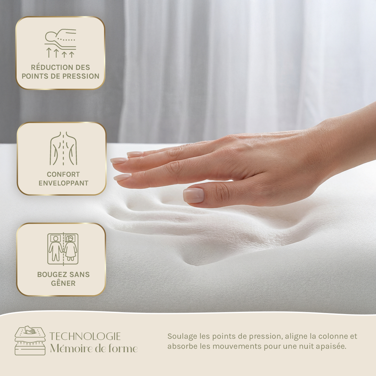 matelas memoire de forme 24 cm emeraude