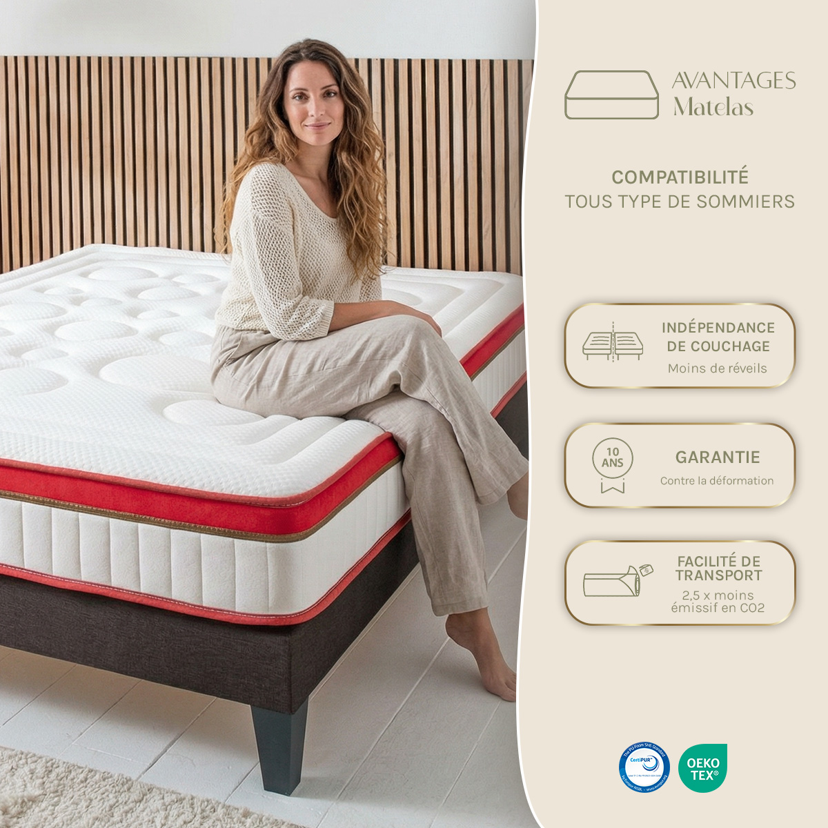 matelas memoire supreme 24 cm d epaisseur accueil ferme soutien ferme