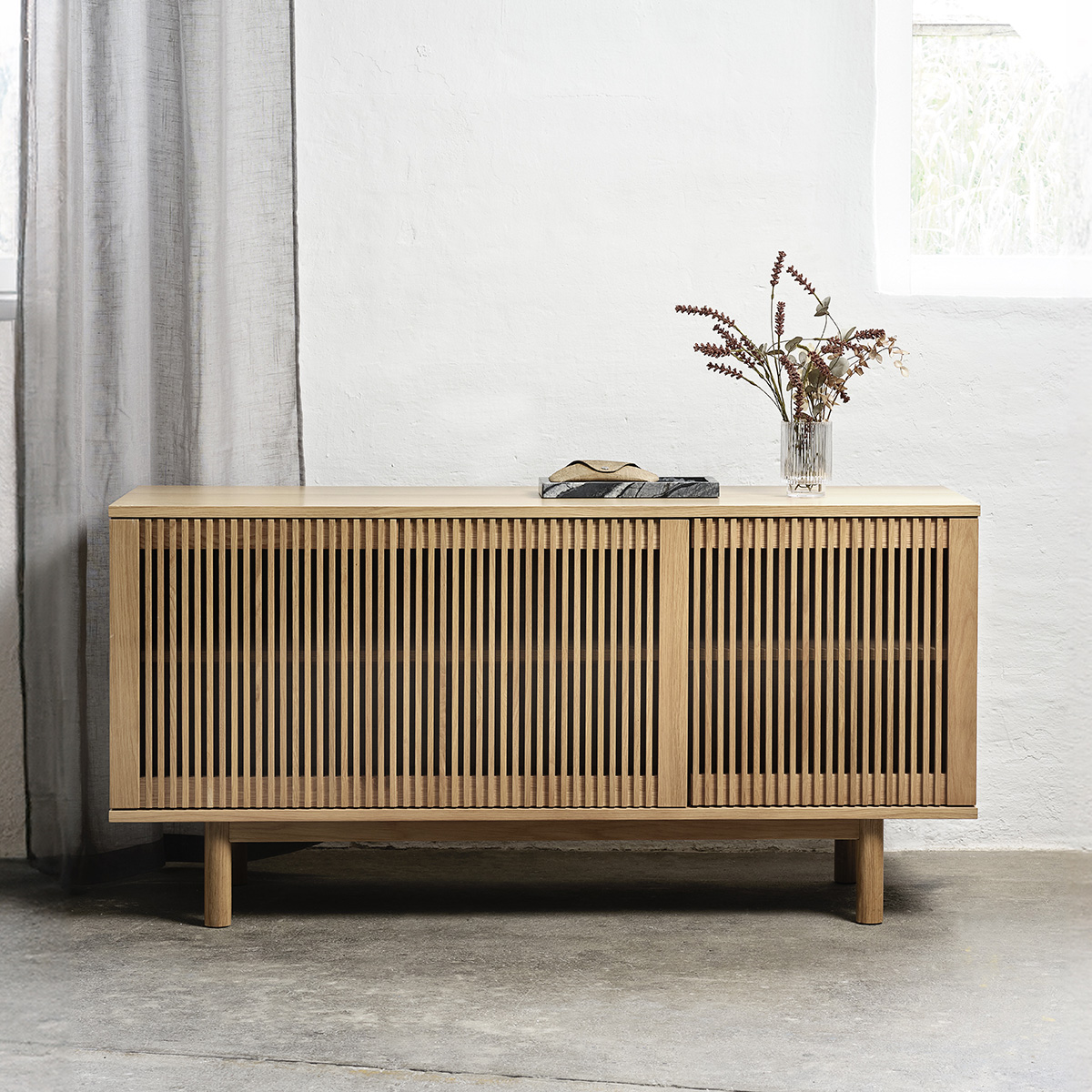 meuble bas 143 cm 2 portes bois pisa