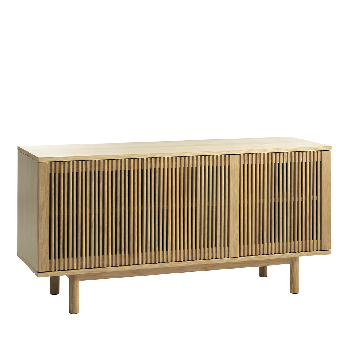 meuble bas 143 cm 2 portes bois pisa
