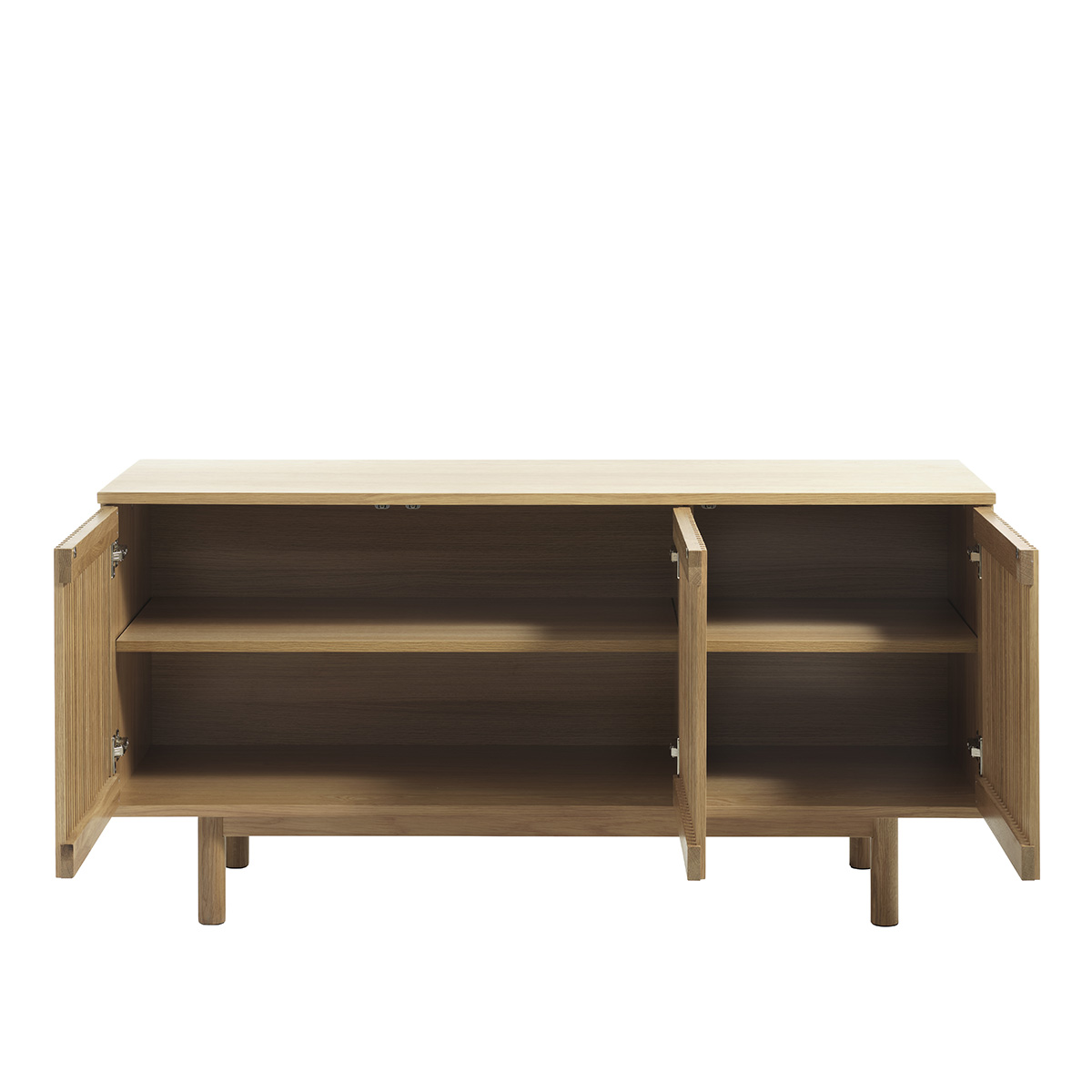 meuble bas 143 cm 2 portes bois pisa