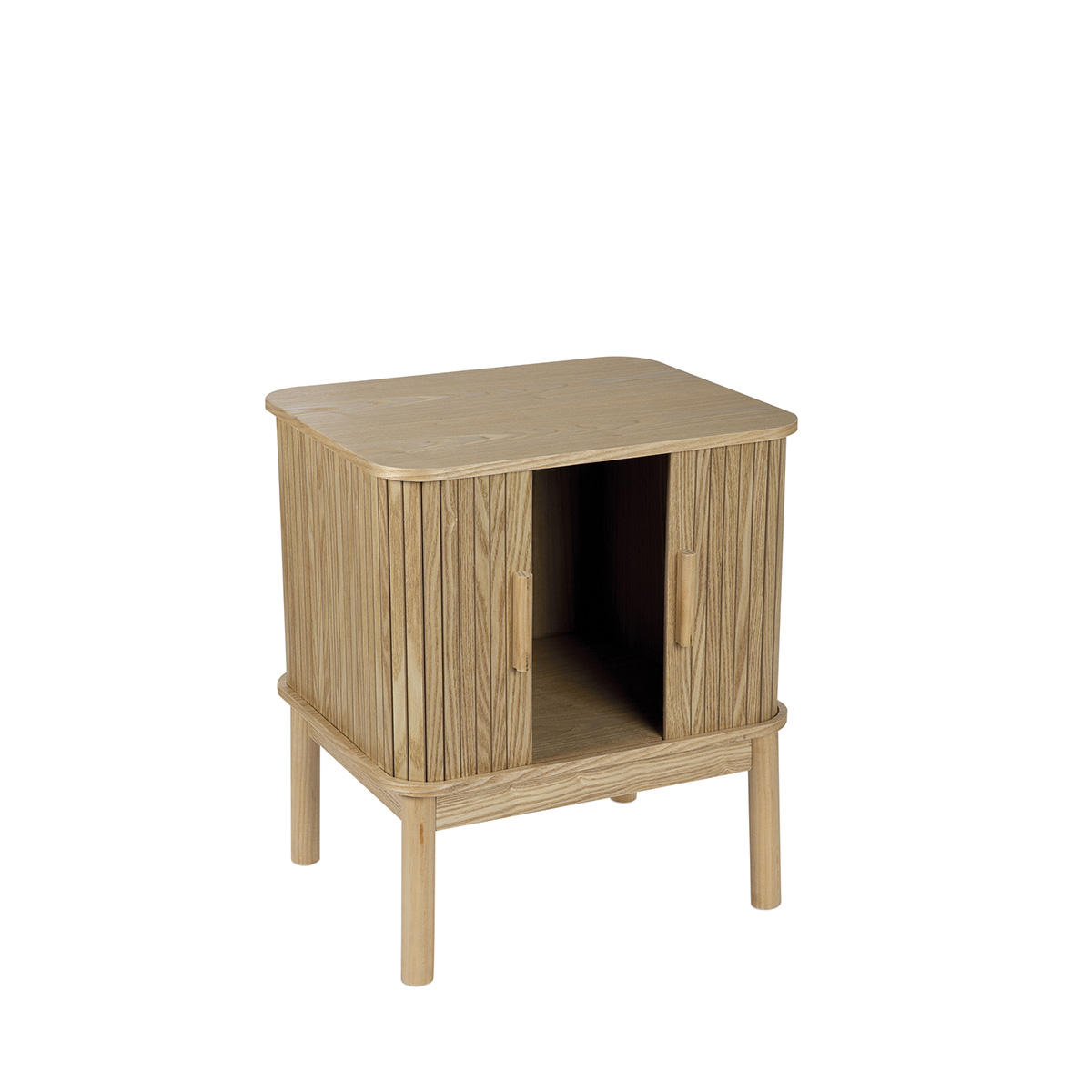 table de nuit 2 portes bois clair envio