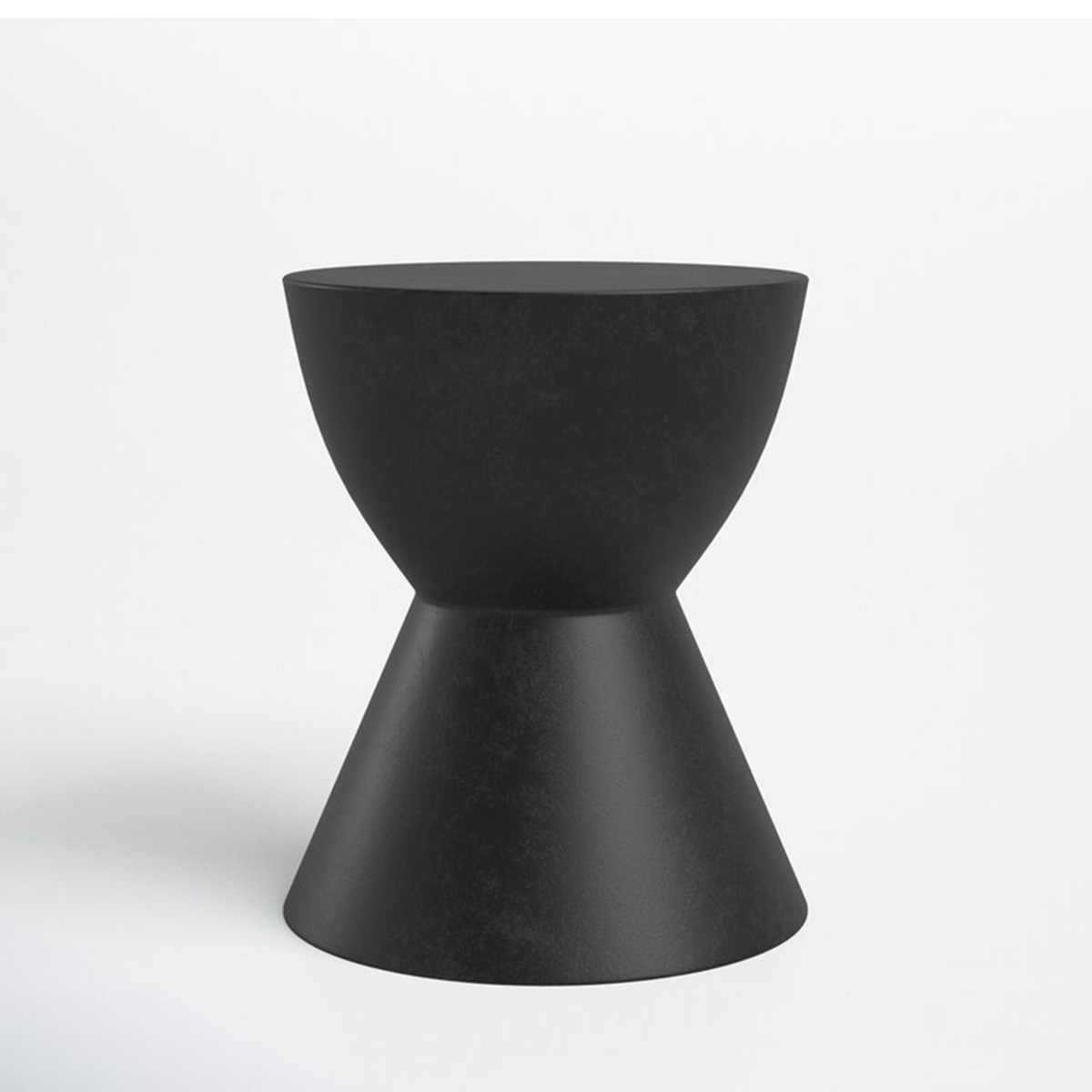 table d appoint ronde nero 37x h45 cm mgo