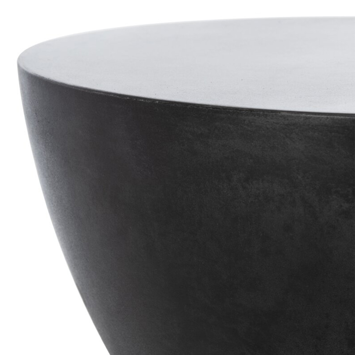 table d appoint sablier 37cm effet ciment noir nero