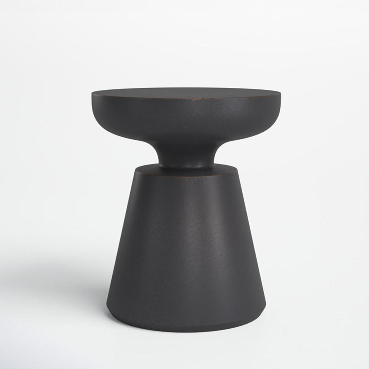 table d appoint ronde nero 45x h50 cm mgo
