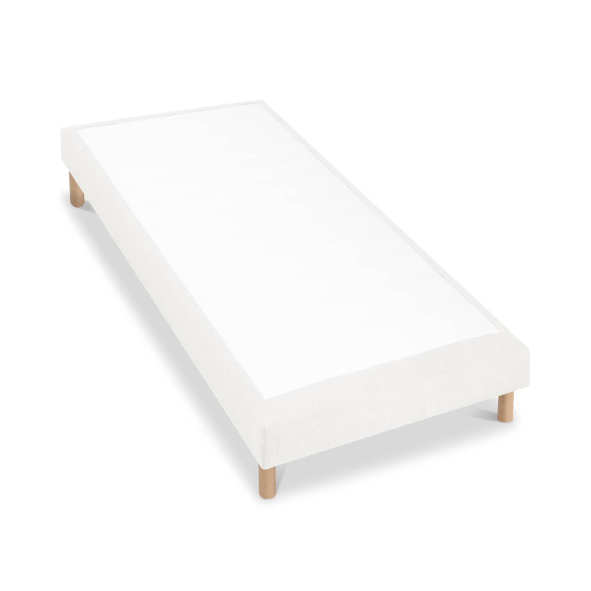 sommier tapissier tissu sisal blanc