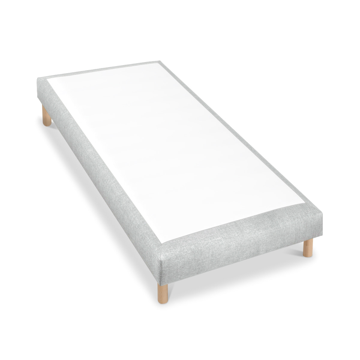 sommier tapissier tissu sisal gris clair