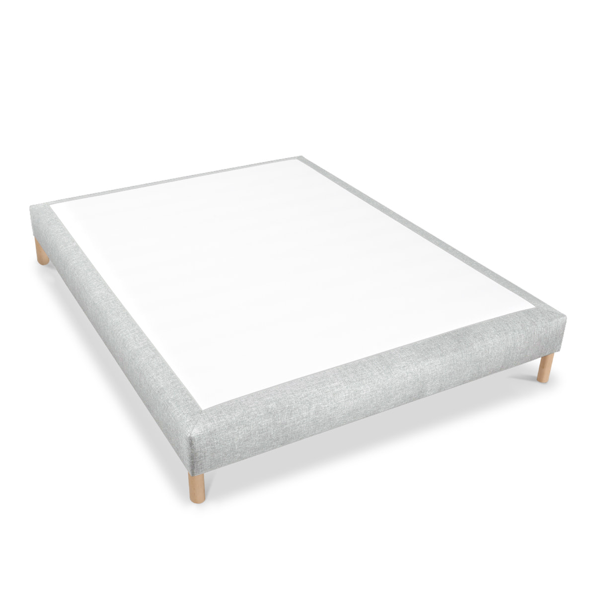sommier tapissier tissu sisal gris clair