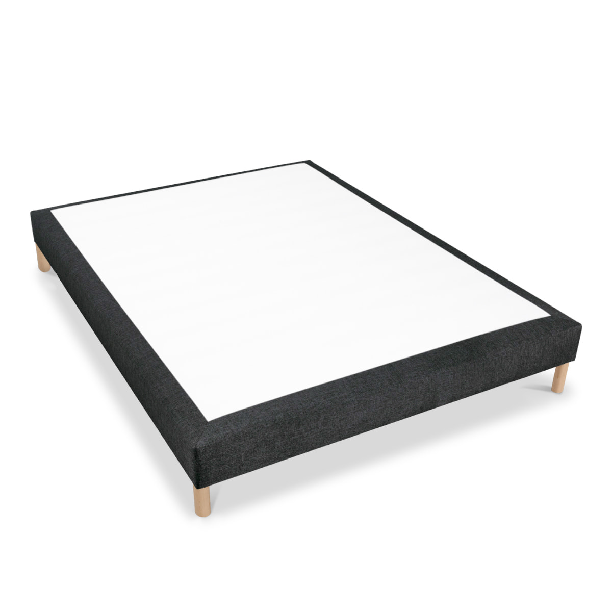 sommier tapissier tissu sisal noir