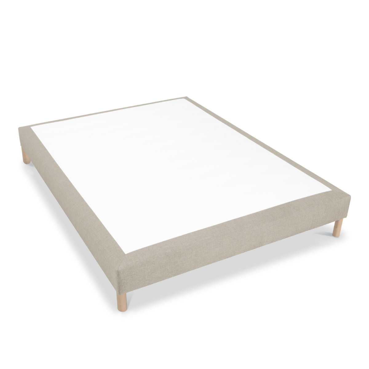 sommier tapissier tissu sisal beige