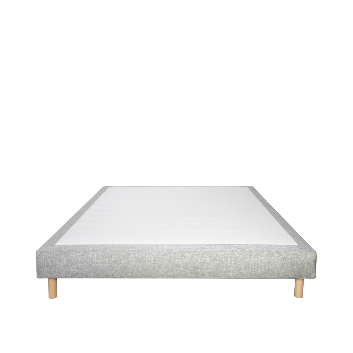 sommier tapissier tissu sisal gris clair