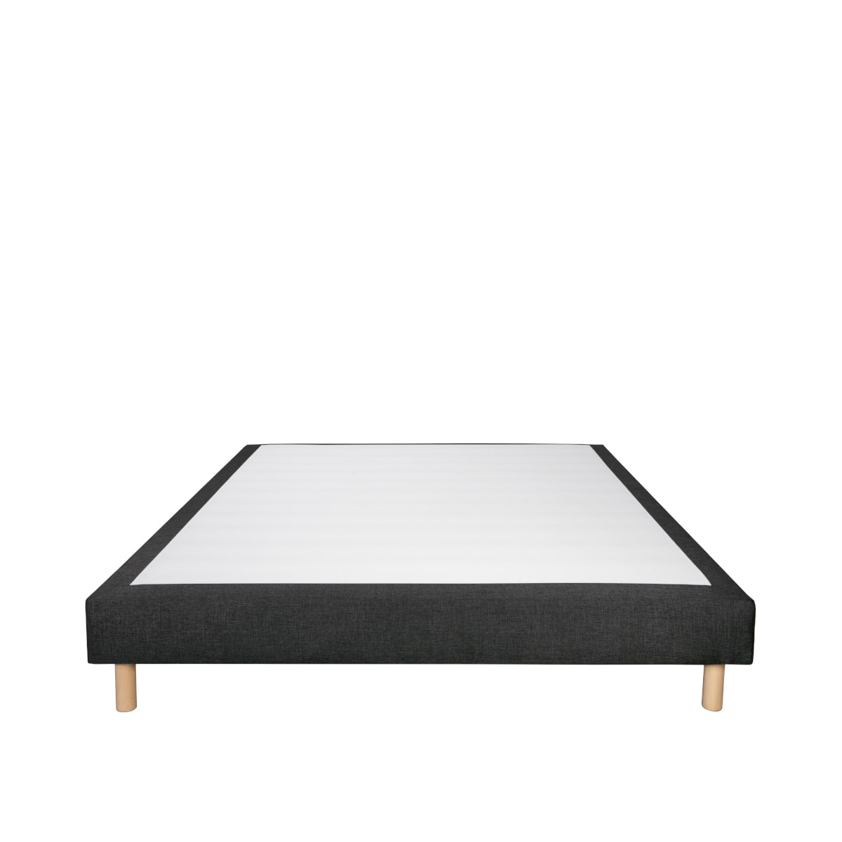 sommier tapissier tissu sisal noir