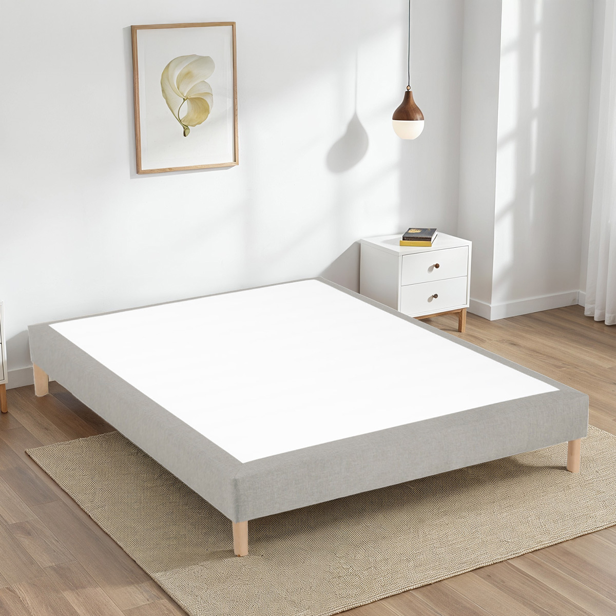 sommier tapissier tissu sisal pierre
