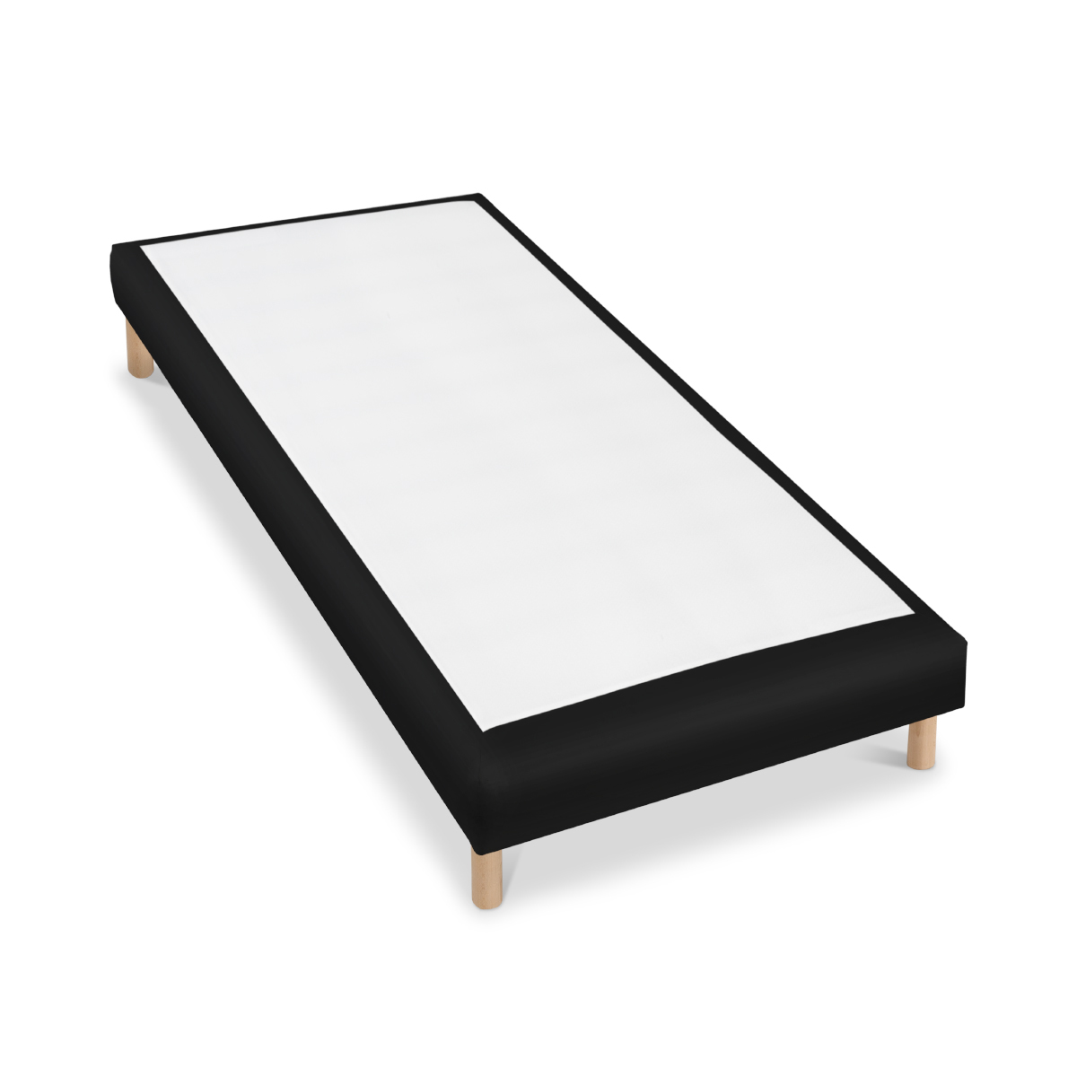 sommier tapissier simili faro noir