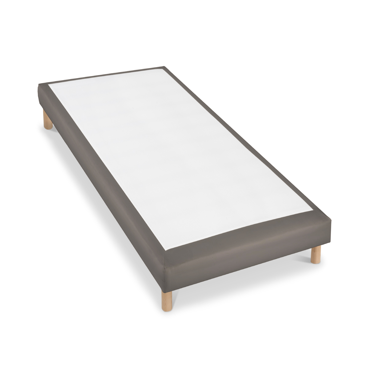 sommier tapissier simili faro taupe