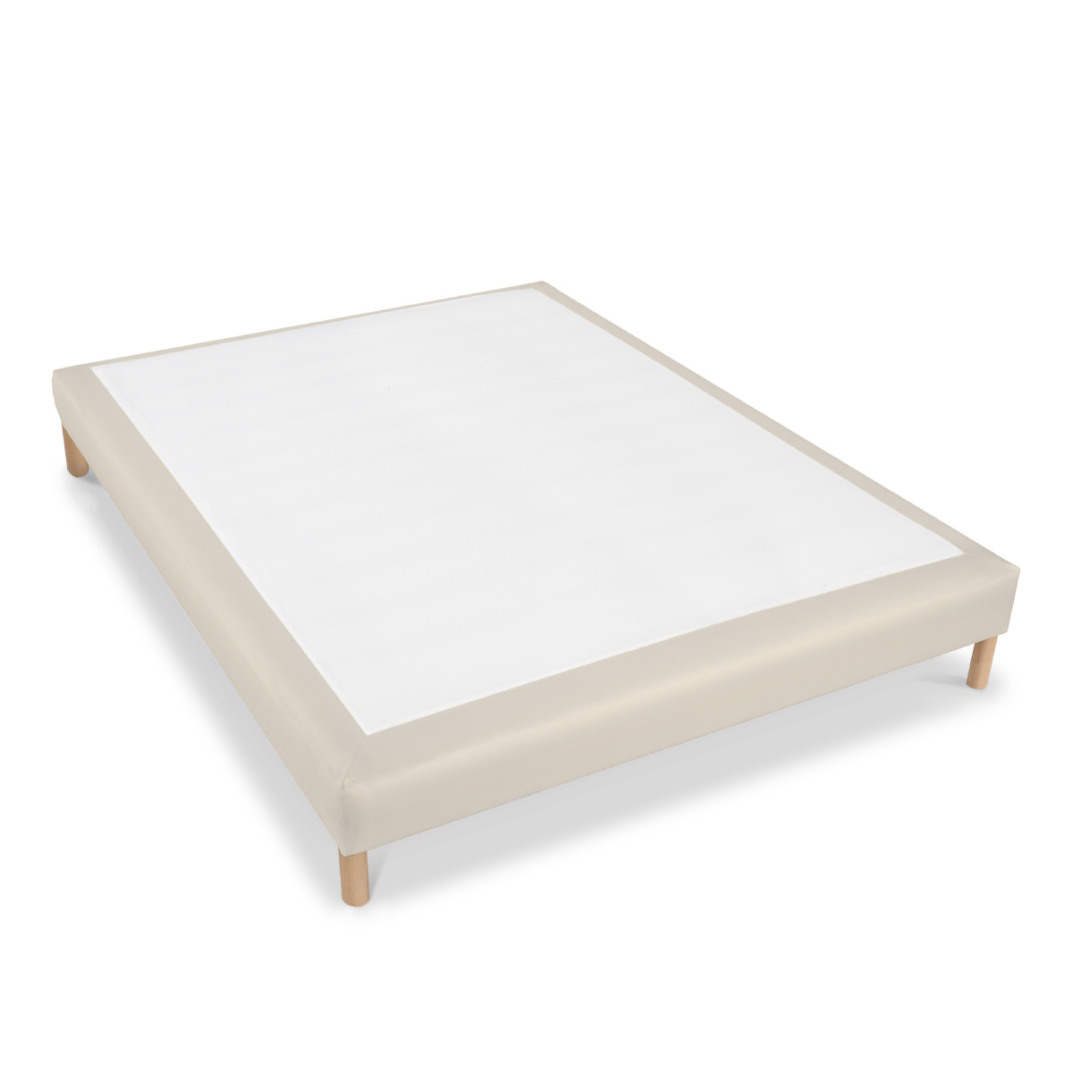 sommier tapissier simili faro beige