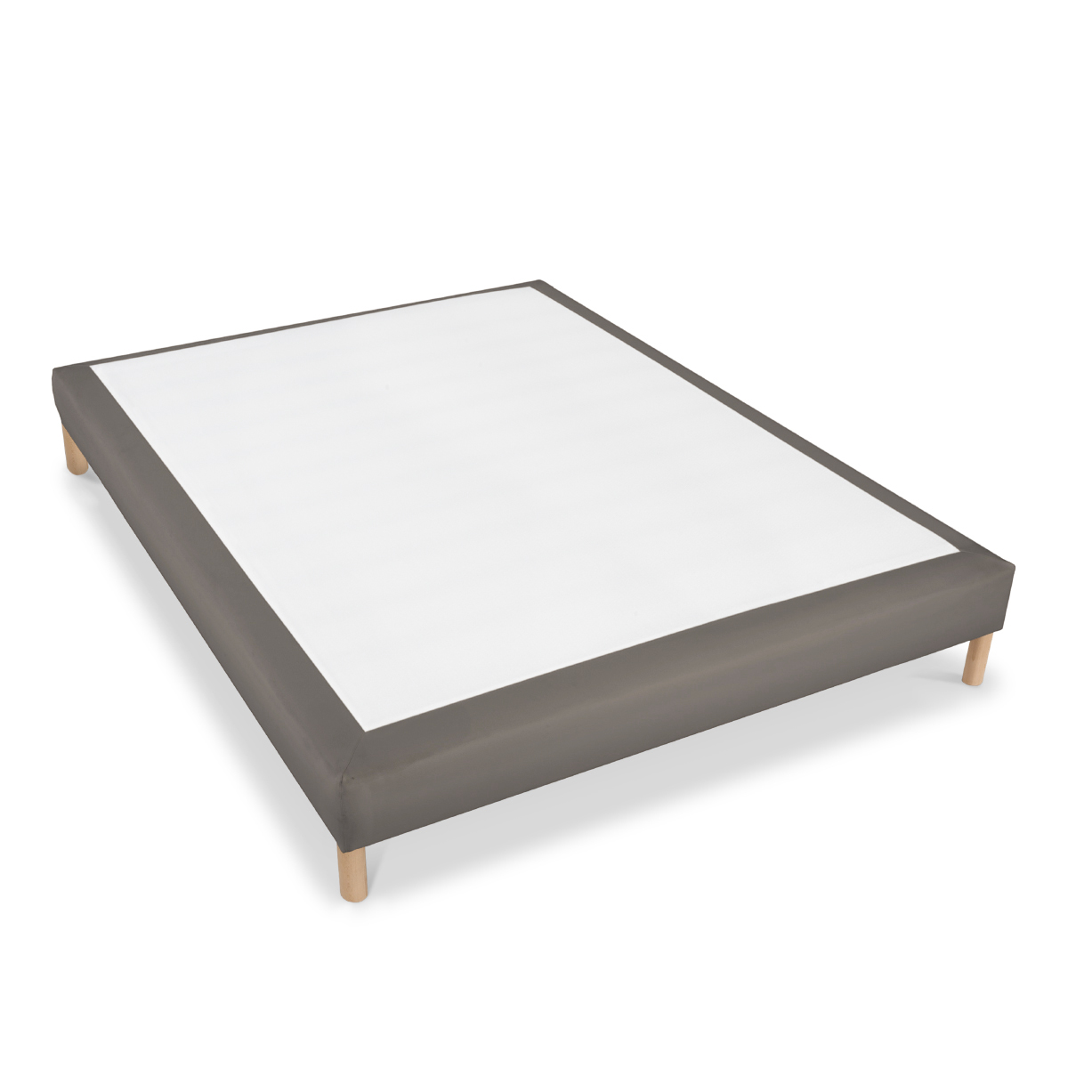 sommier tapissier simili faro taupe