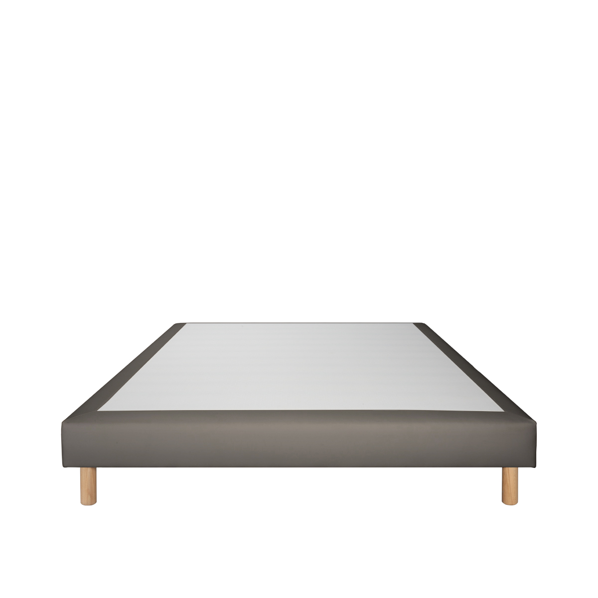 sommier tapissier simili faro taupe