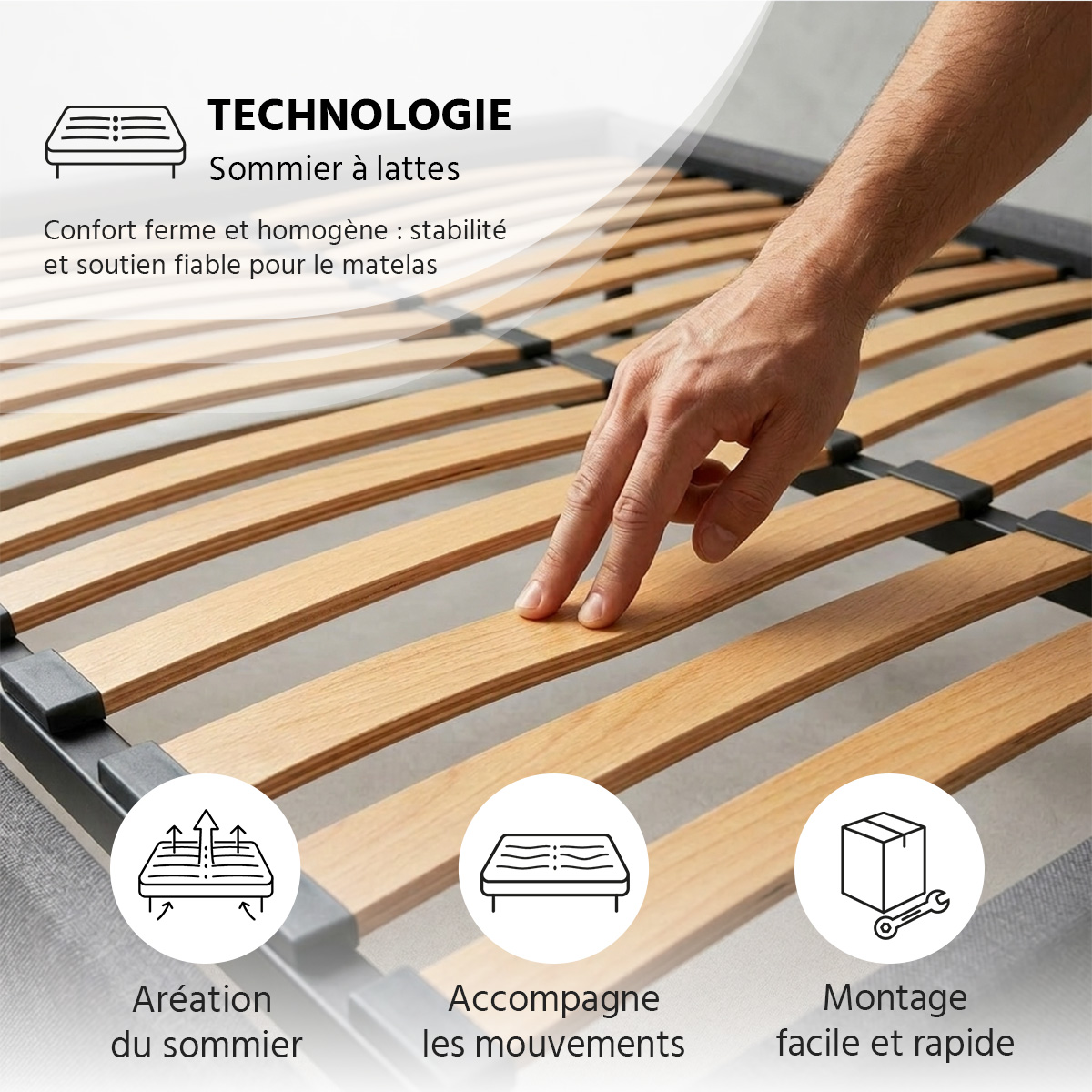 ensemble matelas memoire de forme copenhague avec sommier