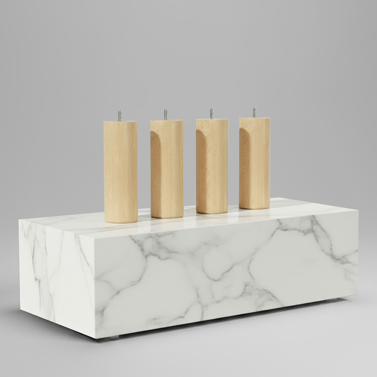 pied de lit cylindrique